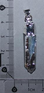 Pendentif prisme Cristal et Cyanite