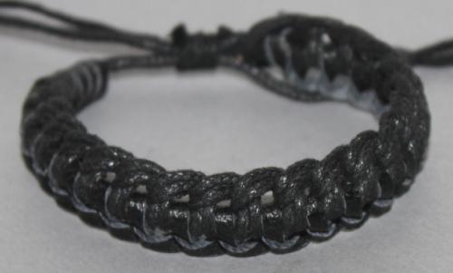 Bracelet ajustable simili cuir et coton ciré N°205